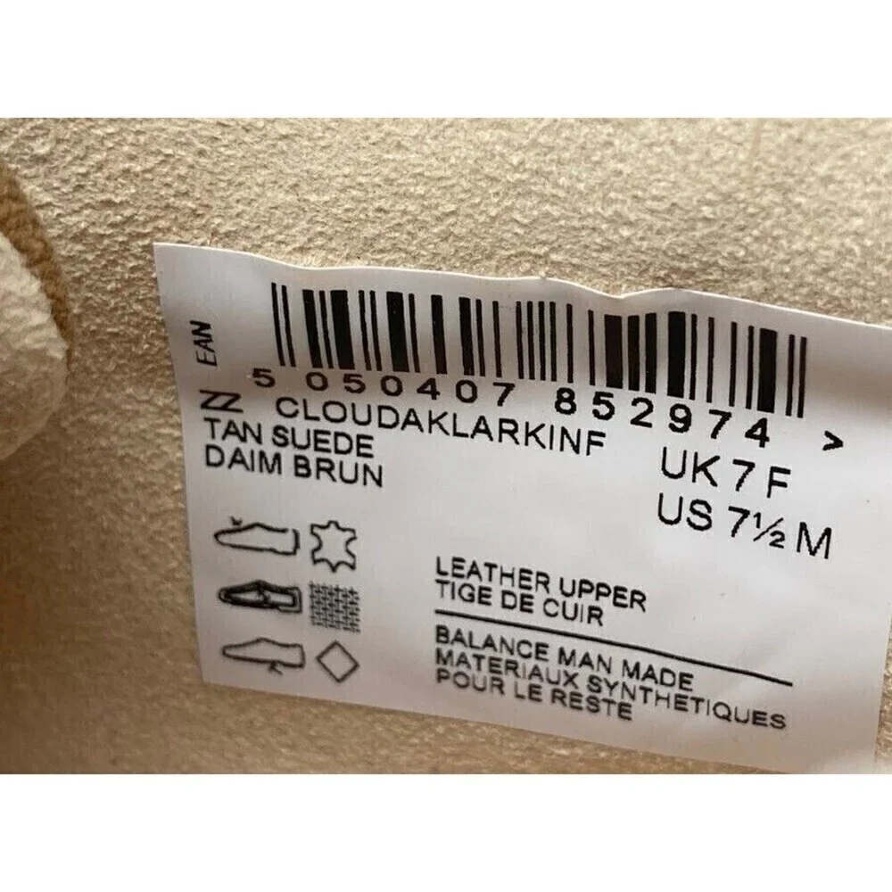 Clarks Girls Tan Moccasins 7.5 M Leather NEW NIB